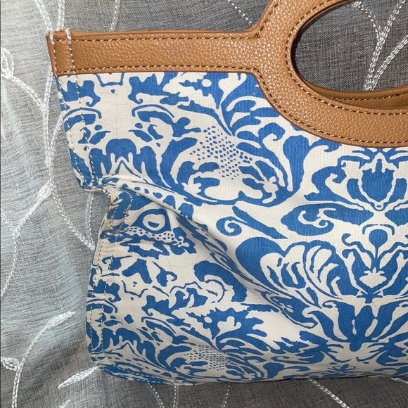 Blue and Tan Patterned Women's Bag - Picture 2 of 7